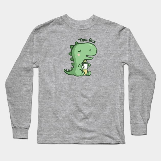 Tea Rex Long Sleeve T-Shirt by mschibious